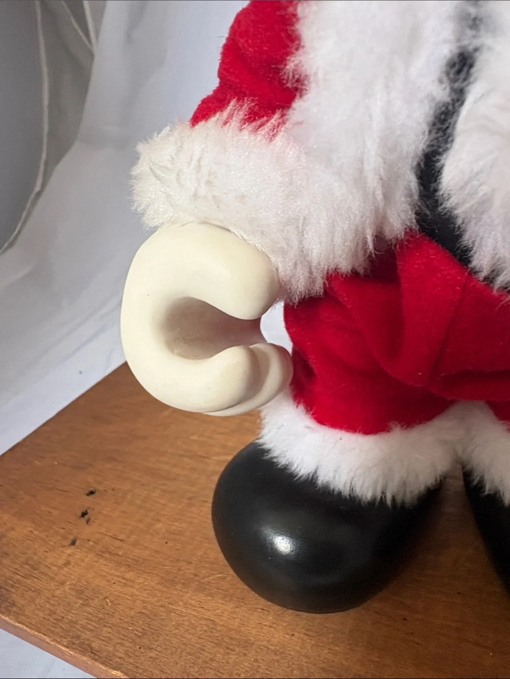 Disney Arco Vinyl Mickey Mouse in Red and White Santa Outfit Vintage 90’s